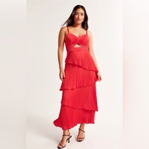 Radiant red wedding guest maxi dress